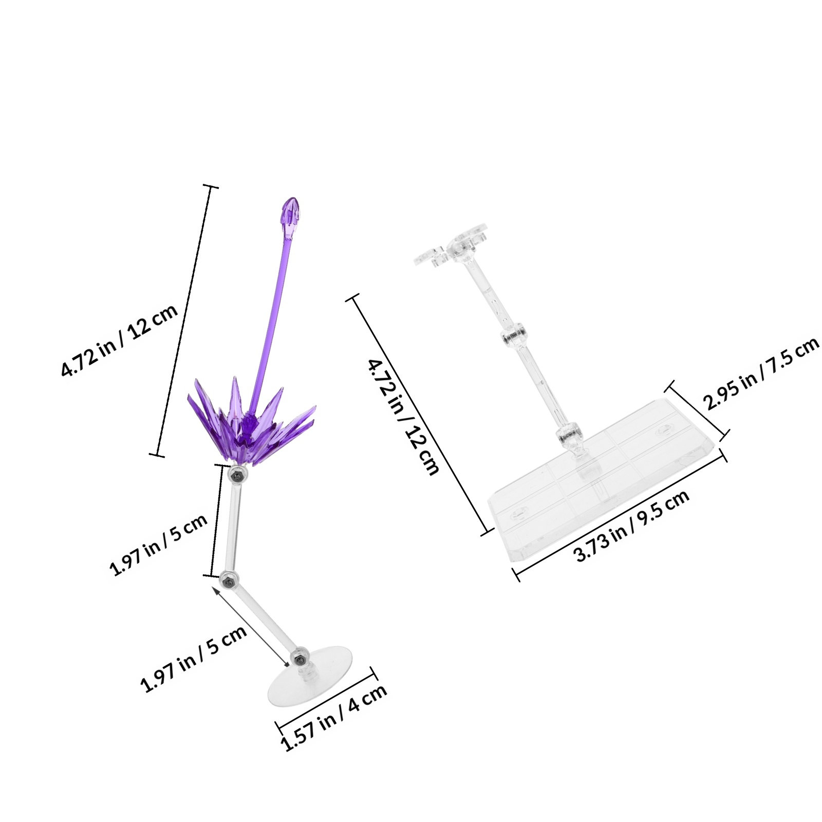 2Pcs Clear Action Figure Stand - Action Figure Stand 评论和价格